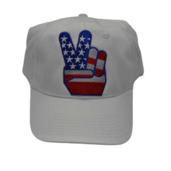White Peace Snapback cap - Picture 1 of 3